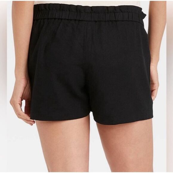 ISABEL MATERNITY Ingrid & Isabel Tie-Front Pull-On Shorts w/ Pockets Black NWT - Picture 4 of 12